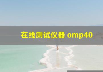 在线测试仪器 omp40